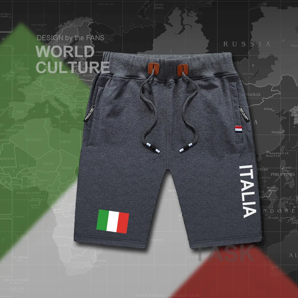 Men Surfing Boardshorts Italy Flag On Knitted Pattern Summer Vacation Beach Boardshort with Pocket