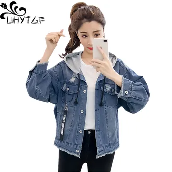 UHYTGF Harajuku Denim Jacket Female Spring Autumn 2018 Baseball uniform Student Coat Fashion Tassel Plus size Jeans Jacket 497
UHYTGF Harajuku Denim Jacket Female Spring Autumn 2018 Baseball uniform Student Coat Fashion Tassel Plus size Jeans Jacket 497