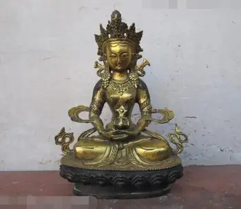 Free shipping S03386 Tibet Buddhism Temple Old Bronze Gild longevity Amitayus Buddha Kwan-Yin Statue
Free shipping S03386 Tibet Buddhism Temple Old Bronze Gild longevity Amitayus Buddha Kwan-Yin Statue