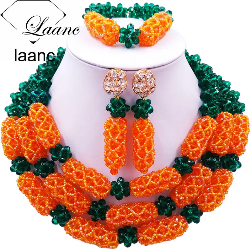 Laanc Brand Army Green Orange Crystal African Beads Jewelry Set Nigerian Wedding Jewelry Sets XQJZ004
Laanc Brand Army Green Orange Crystal African Beads Jewelry Set Nigerian Wedding Jewelry Sets XQJZ004
