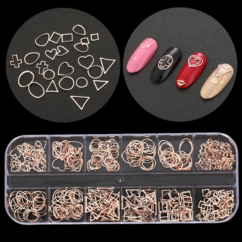 WAKEFULNESS Rose Gold Nail Rivets Metal Studs For Nails Charms Hollow Heart Round Square Alloy Manicure 3D Nail Art Decorations
WAKEFULNESS Rose Gold Nail Rivets Metal Studs For Nails Charms Hollow Heart Round Square Alloy Manicure 3D Nail Art Decorations