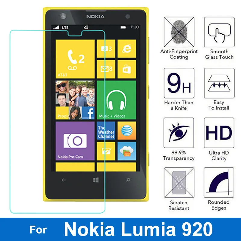 

Amazing Tempered Glass For Nokia Lumia 520 530 630 820 830 920 930 1020 1320 1520 Screen Protector Front Guard Film For Nokia XL