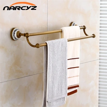 New Style Towel Bars Double Towel Bar With Ceramic Antique Bronze Finish Towel Holder Towel Rack Bathroom Accessories 9228K
New Style Towel Bars Double Towel Bar With Ceramic Antique Bronze Finish Towel Holder Towel Rack Bathroom Accessories 9228K