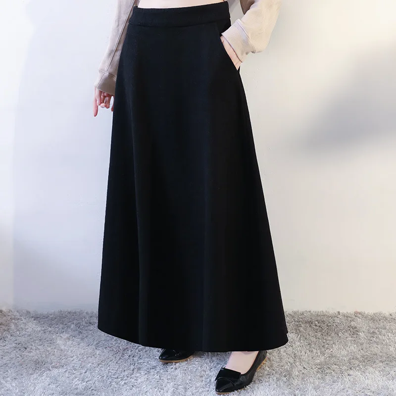 Autumn Winter NEW Chinese Women Woolen Skirt Sexy Black Ankle-Length A-Line Dress Thicken Warm Girl Slim Skirts S M L XL XXL
Autumn Winter NEW Chinese Women Woolen Skirt Sexy Black Ankle-Length A-Line Dress Thicken Warm Girl Slim Skirts S M L XL XXL
