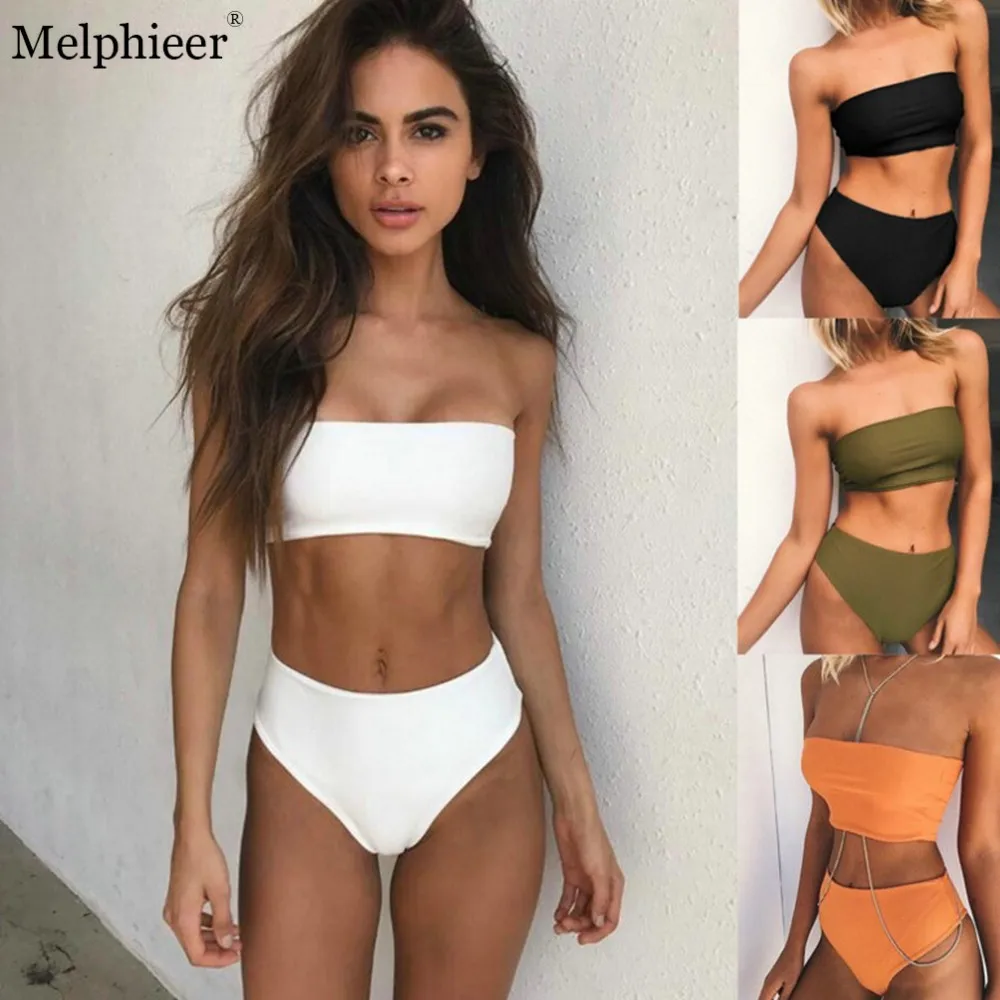 plus size tube top swimwear