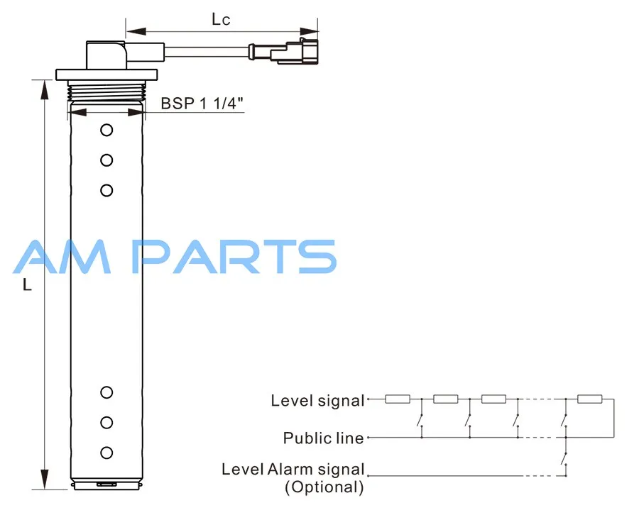 Kus 250mm Boat Fuel Sender Unit Water Level Sensor For Marine Boat Rv Tank Level Gauge 240 33ohms Bsp Thread