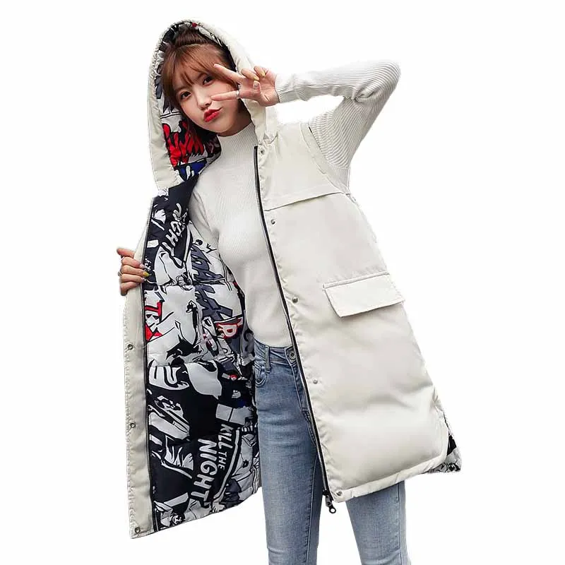 2019 Plus size Two sides wear Autumn Winter Down cotton Vest Jacket Women Sleeveless Waistcoat Hooded Female Slim Outerwear G496
2019 Plus size Two sides wear Autumn Winter Down cotton Vest Jacket Women Sleeveless Waistcoat Hooded Female Slim Outerwear G496