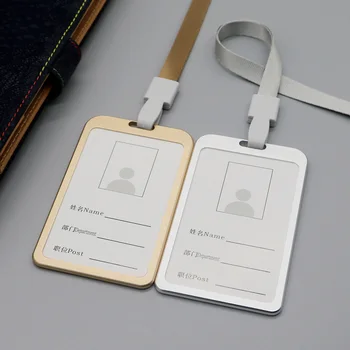 High Quality Gold Silver Color Aluminum Alloy Students Nurse Chest Card Holder Metal Workers Employee's Card ID Holder Neck Rope
High Quality Gold Silver Color Aluminum Alloy Students Nurse Chest Card Holder Metal Workers Employee's Card ID Holder Neck Rope
