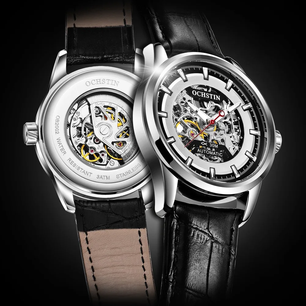 OCHSTIN спортивные Бизнес Мужские наручные часы золото Tourbillon автоматические