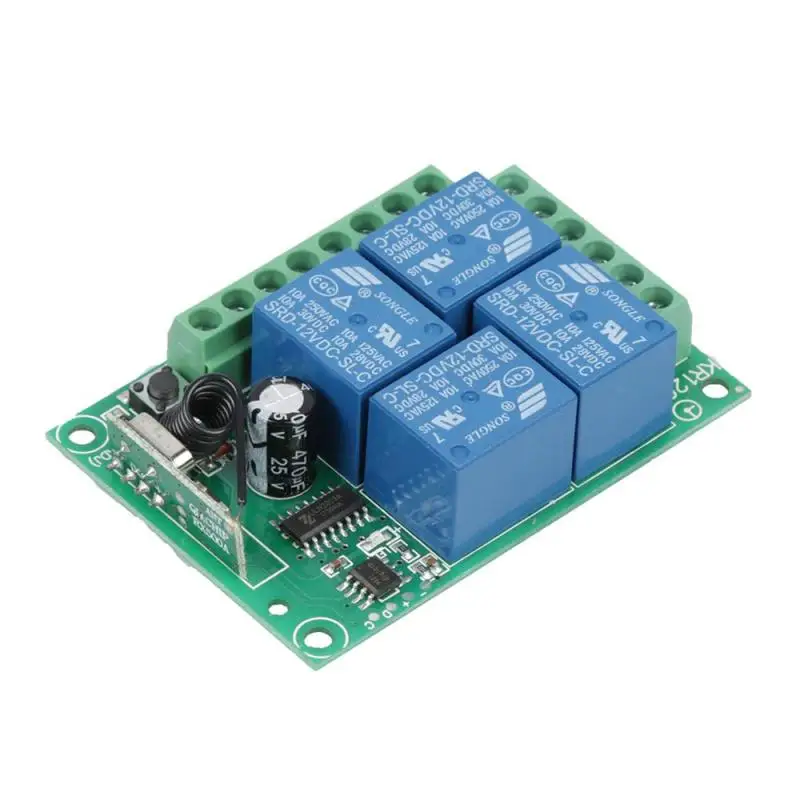 433Mhz Universal Wireless Remote Control light Switch DC 12V 4CH Relay Receiver Module 1527 Learning Code 433Mhz Transmitter Z3
433Mhz Universal Wireless Remote Control light Switch DC 12V 4CH Relay Receiver Module 1527 Learning Code 433Mhz Transmitter Z3