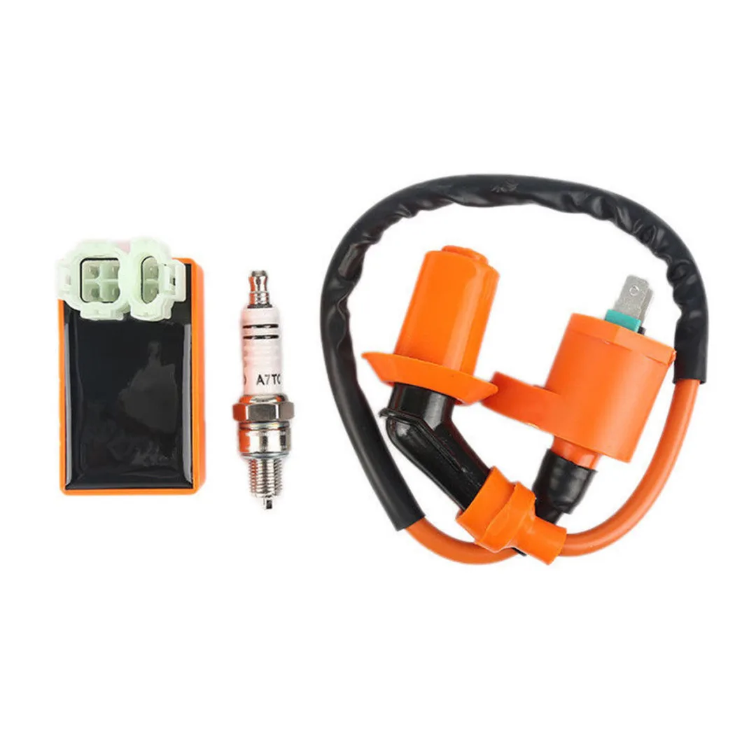Motorbike Ingition Set 1pc Racing CDI + Spark Plug + Ignition Coil Kits For GY6 50/125/150CC 4-stroke Scooter Parts