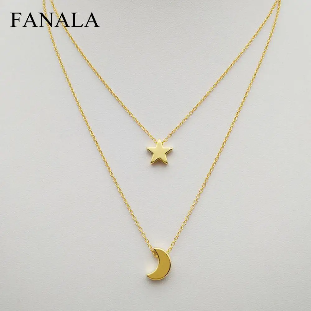 Necklaces Newest Short Star Chokers Chain 2018 Double Pendant Clavicle Necklaces And Women Moon Trendy Gift For Jewelry
Necklaces Newest Short Star Chokers Chain 2018 Double Pendant Clavicle Necklaces And Women Moon Trendy Gift For Jewelry