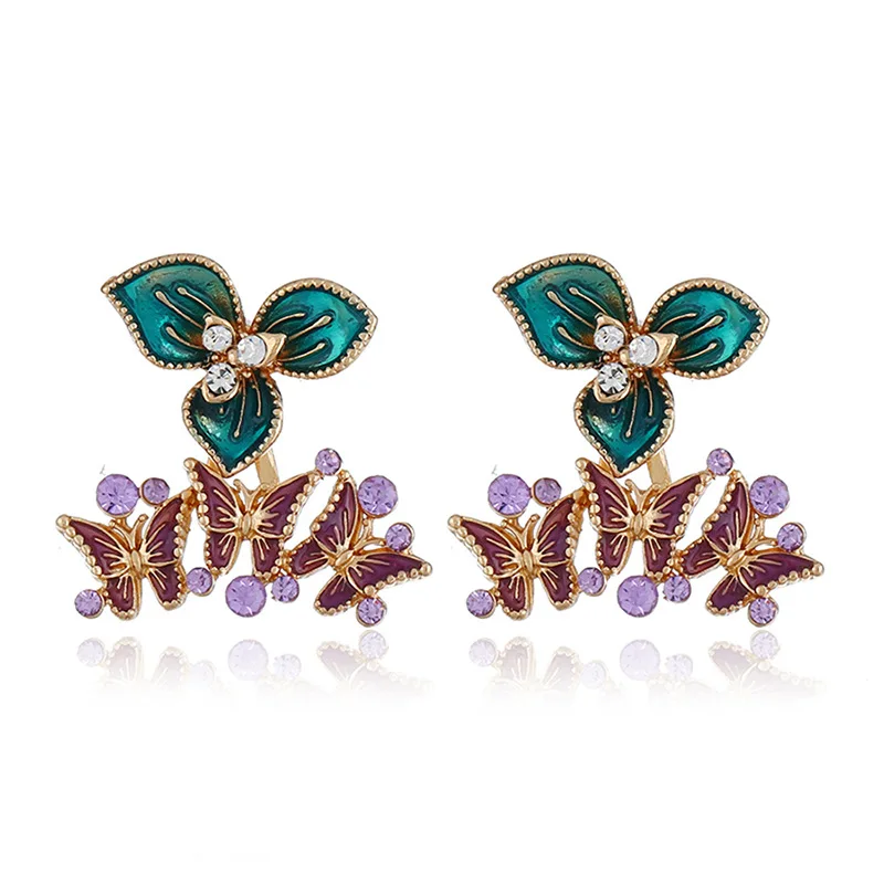 New Romantic Colorful Enameling Butterfly Crystal Stud Earrings for Women Girls Fashion Blue Stone Earrings Party Jewelry
New Romantic Colorful Enameling Butterfly Crystal Stud Earrings for Women Girls Fashion Blue Stone Earrings Party Jewelry