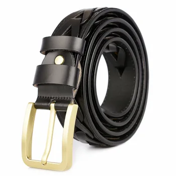 High-grade Brass Buckle Pure Hand-made Leather Braided Waistband Fashion Personality Leisure Button Jeans Men Belt Luxury Punk
High-grade Brass Buckle Pure Hand-made Leather Braided Waistband Fashion Personality Leisure Button Jeans Men Belt Luxury Punk