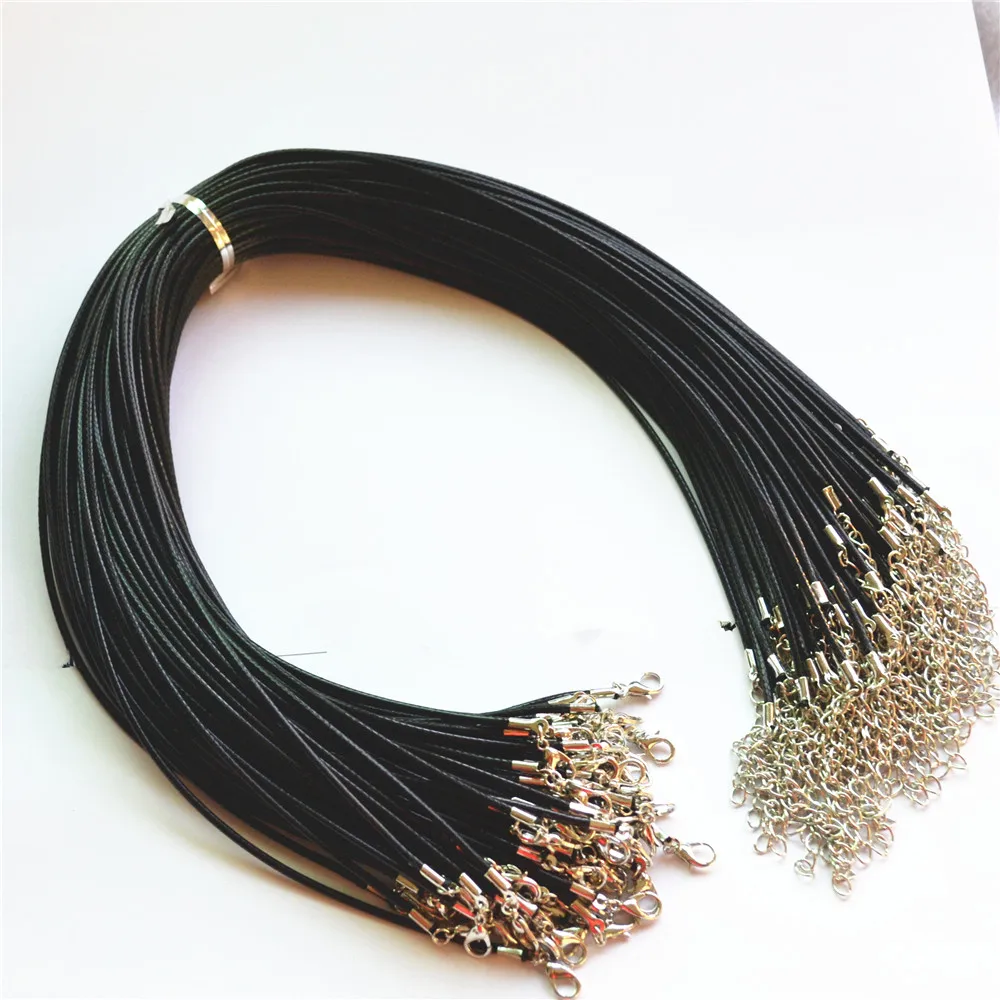 Wholesale 2mm Black Brown Red Wax Leather Cord Necklace Rope 45+5cm Chain Lobster Clasp DIY Jewelry Accessories 100pcs Fast
Wholesale 2mm Black Brown Red Wax Leather Cord Necklace Rope 45+5cm Chain Lobster Clasp DIY Jewelry Accessories 100pcs Fast