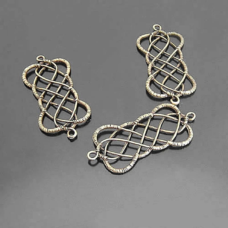 (21167)10PCS 52x24MM Antique Bronze Zinc Alloy 2 Holes Chinese Knot Connect Charms Jewelry Findings Accessories
(21167)10PCS 52x24MM Antique Bronze Zinc Alloy 2 Holes Chinese Knot Connect Charms Jewelry Findings Accessories