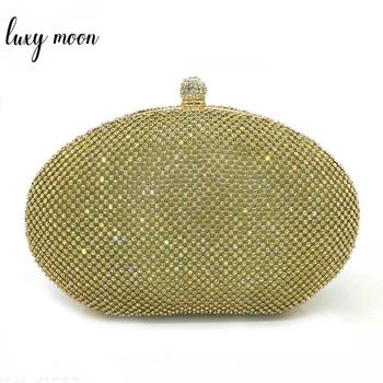 Luxury Crystal Diamond Women Evening Clutch Bag Oval Shaped Wedding Clutches Purse and Handbag Elegant Chain Shoulder Bag ZD1209
Luxury Crystal Diamond Women Evening Clutch Bag Oval Shaped Wedding Clutches Purse and Handbag Elegant Chain Shoulder Bag ZD1209