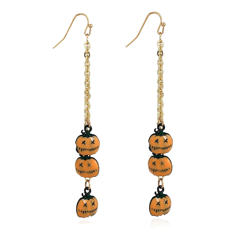 8SEASONS Halloween Creepy Pumpkin Vampire Fangs Lips Earrings Orange Red Color Chains Tassel Women Girl Jewelry 2018 New, 1 Pair
8SEASONS Halloween Creepy Pumpkin Vampire Fangs Lips Earrings Orange Red Color Chains Tassel Women Girl Jewelry 2018 New, 1 Pair