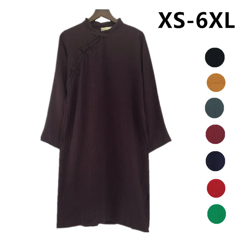 New 2019 Spring women vintage stand collar long sleeve cotton linen dress plus size Autumn dress S-5XL 6XL black red white dress
New 2019 Spring women vintage stand collar long sleeve cotton linen dress plus size Autumn dress S-5XL 6XL black red white dress