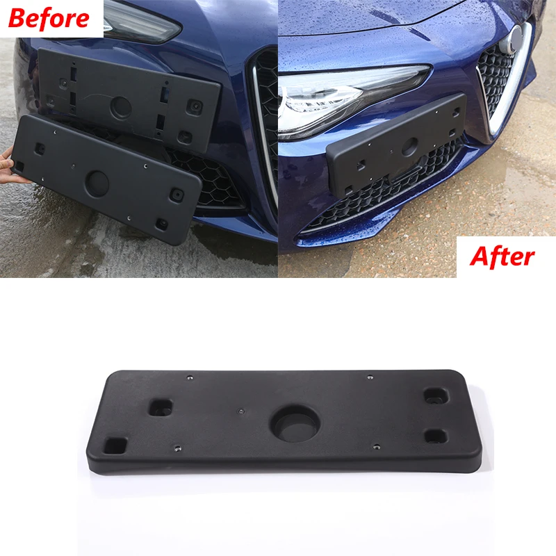 Black ABS Plastic Front License Plate Tow Trim For Alfa Romeo Giulia 2017-2018 Car Accessories
Black ABS Plastic Front License Plate Tow Trim For Alfa Romeo Giulia 2017-2018 Car Accessories