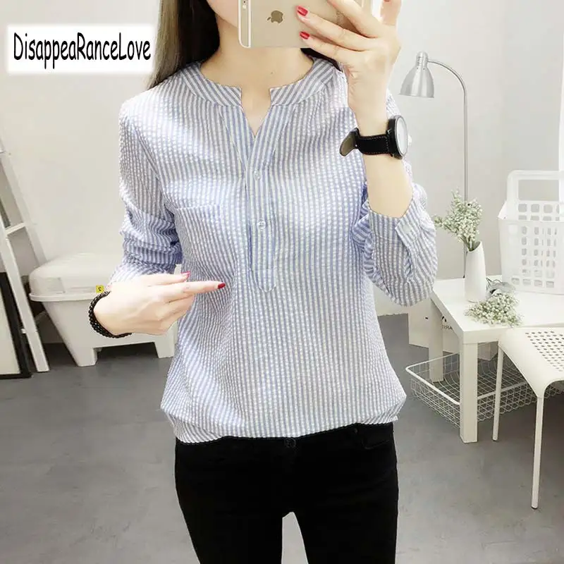 Disappearancelove 2019 Women Striped Long Sleeve Shirt Turn-Down Collar Loose Blusas Femme Autumn Fall Casual Tops Sexy shirt
Disappearancelove 2019 Women Striped Long Sleeve Shirt Turn-Down Collar Loose Blusas Femme Autumn Fall Casual Tops Sexy shirt