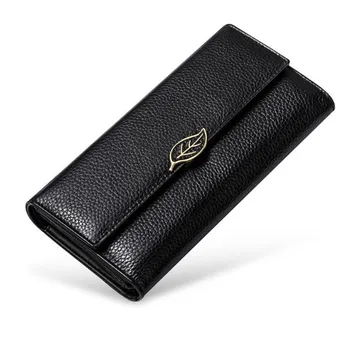 Metal Leaf Women Genuine Leather Wallets Lady Long Coin Purse Wallet Hasp Trifold Women's Clutch Bag Purse Phone Bag Card Holder
Metal Leaf Women Genuine Leather Wallets Lady Long Coin Purse Wallet Hasp Trifold Women's Clutch Bag Purse Phone Bag Card Holder