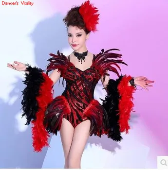 Bodysuit Women Female Singer Stage Dj Atmospheric Feathers European And American Bar Nightclub Night Sexy DS Performance Costume
Bodysuit Women Female Singer Stage Dj Atmospheric Feathers European And American Bar Nightclub Night Sexy DS Performance Costume