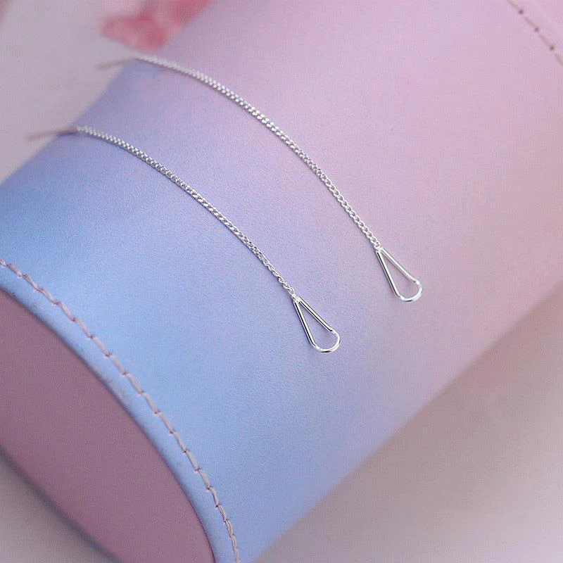 925 Sterling Silver Tassel Long Ear Line Chain Drop Dangle Earrings For Women Minimalist Water Drop Ladies Elegant Jewelry Gift
925 Sterling Silver Tassel Long Ear Line Chain Drop Dangle Earrings For Women Minimalist Water Drop Ladies Elegant Jewelry Gift