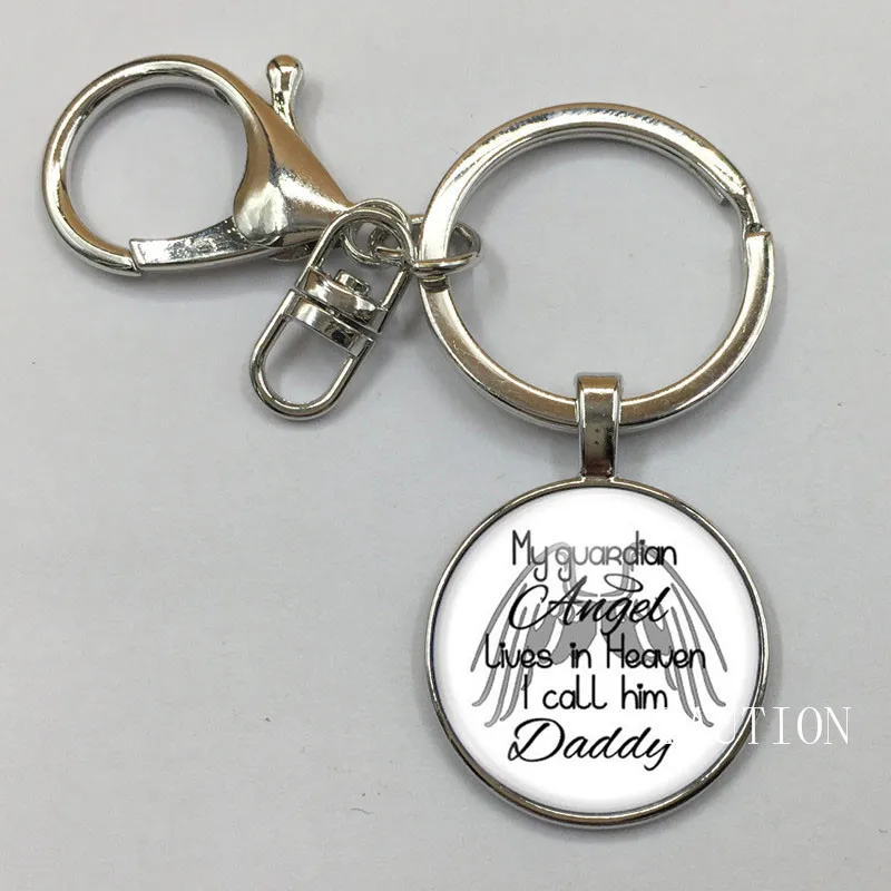 To My Son Photo  Cabochon Glass Tibet Silver Keychain Keyring 