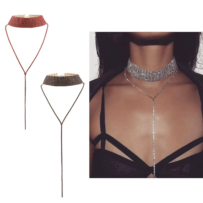 Epack free 1PCS 25+9cm 4 colors clear Rhinestone multilayer Collar choker Necklace Crystal bride choker necklace
Epack free 1PCS 25+9cm 4 colors clear Rhinestone multilayer Collar choker Necklace Crystal bride choker necklace