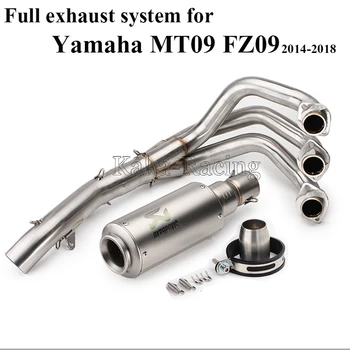 For Yamaha MT09 FZ09 Motorcycle Akrapovic Exhaust Muffler Full System Slip-on Front Pipe 09 MT-09 FZ-09 2014 2015 2016 2017 2018
For Yamaha MT09 FZ09 Motorcycle Akrapovic Exhaust Muffler Full System Slip-on Front Pipe 09 MT-09 FZ-09 2014 2015 2016 2017 2018