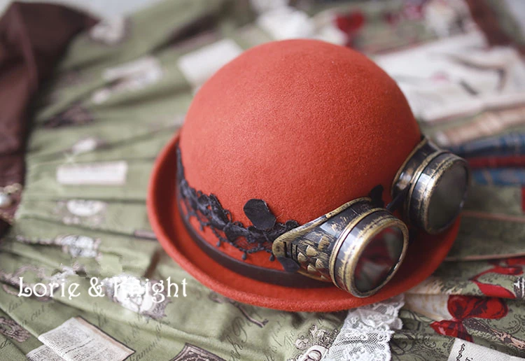 Girls Vintage Punk Lolita Cosplay Hat Woolen Bowler Derby Fedora Hat Steampunk Little Hat
Girls Vintage Punk Lolita Cosplay Hat Woolen Bowler Derby Fedora Hat Steampunk Little Hat