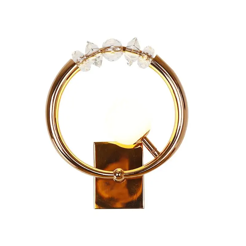 Nordic round crystal wall lamp bedside lamp modern living room bedroom staircase decoration lamps
Nordic round crystal wall lamp bedside lamp modern living room bedroom staircase decoration lamps