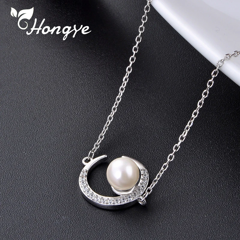 Hongye Quality Zircon Moon Sterling Silver Necklace Modern Design Girls Shell Pearl Neck Chains 925 Silver Jewelry Long Necklace
Hongye Quality Zircon Moon Sterling Silver Necklace Modern Design Girls Shell Pearl Neck Chains 925 Silver Jewelry Long Necklace