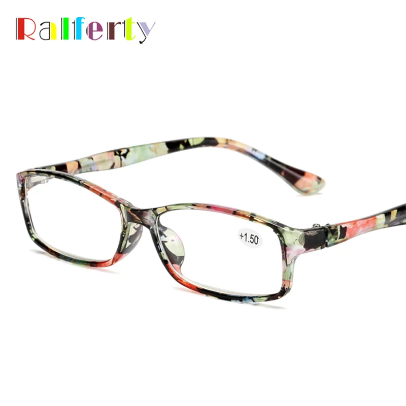 

Ralferty Vintage Reading Glasses Women Anti-fatigue Presbyopia Glasses Printed Diopter Spectacles Point A9896 +1.0 1.5 2.0 2.5