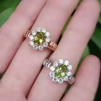100% Fidelity Natural 5*7mm peridot Rings s925 sterling silver classic star fine Jewelry for women party Natural green gemstone
100% Fidelity Natural 5*7mm peridot Rings s925 sterling silver classic star fine Jewelry for women party Natural green gemstone