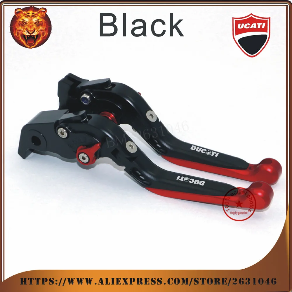 

For DUCATI HYPERMOTARD 821 SP 13-2016 New Style fashion Red Black Motorcycle Adjustable Folding Extendable Brake Clutch Leve