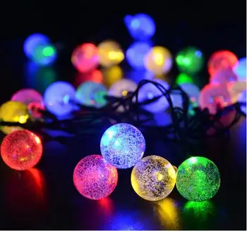 20ft LED strip 30LED Crystall ball light string Solar power lamp globe Fairy light for Garden party and Chirstmas
20ft LED strip 30LED Crystall ball light string Solar power lamp globe Fairy light for Garden party and Chirstmas