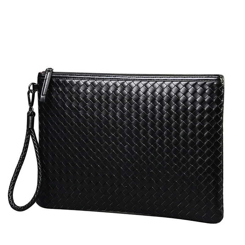 Luxury Brand Men Wallet Leather Knitting Clutch Bag Mens Money Bag Slim Weave Wallet Zipper Handy Bag Large Capacity Male Purse
Luxury Brand Men Wallet Leather Knitting Clutch Bag Mens Money Bag Slim Weave Wallet Zipper Handy Bag Large Capacity Male Purse