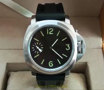 44mm GEERVO black dial Asian 6497 17 jewels Mechanical Hand Wind movement men's watch green luminous Mechanical watches 194a
44mm GEERVO black dial Asian 6497 17 jewels Mechanical Hand Wind movement men's watch green luminous Mechanical watches 194a