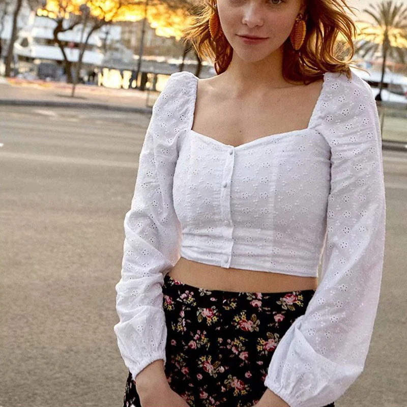 2019 Women famous brand Feminine sweet sexy embroidery blouse Tops puff sleeve blouse beach white blouse
2019 Women famous brand Feminine sweet sexy embroidery blouse Tops puff sleeve blouse beach white blouse