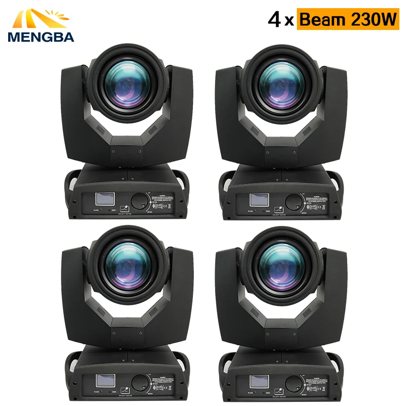MengBa сенсорный экран 4 шт./лот 230 Вт 7R лучевой свет DMX512 движущийся головной 17Gobos + 14