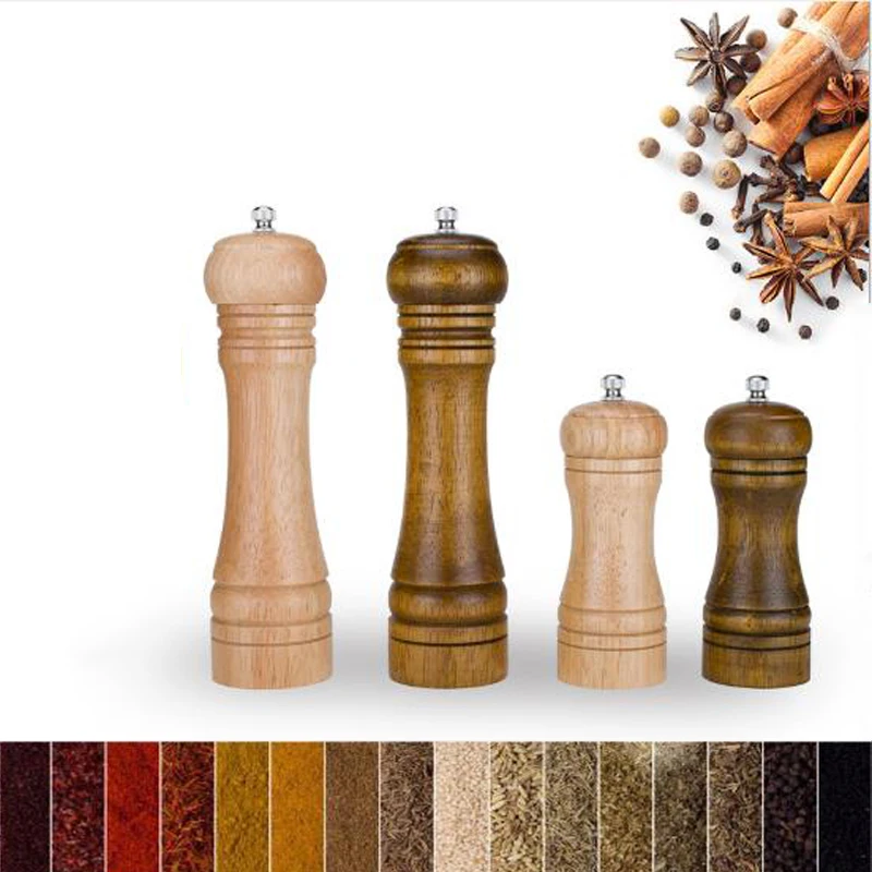 Salt and Pepper Mill, Solid Wood Pepper Mill with Strong Adjustable Ceramic Grinder 5" Kitchen Tools
Salt and Pepper Mill, Solid Wood Pepper Mill with Strong Adjustable Ceramic Grinder 5" Kitchen Tools
