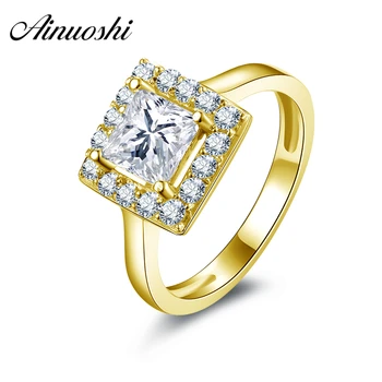 AINUOSHI 14K Solid White/Yellow Gold Square Ring 1.25 ct Princess Cut Halo Simulated Diamond Women Wedding Band Engagement Ring
AINUOSHI 14K Solid White/Yellow Gold Square Ring 1.25 ct Princess Cut Halo Simulated Diamond Women Wedding Band Engagement Ring
