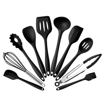 New 10Pc Heat Resistant Silicone Cookware Set Nonstick Cooking Tools Kitchen & Baking Tool Kit Utensils
New 10Pc Heat Resistant Silicone Cookware Set Nonstick Cooking Tools Kitchen & Baking Tool Kit Utensils