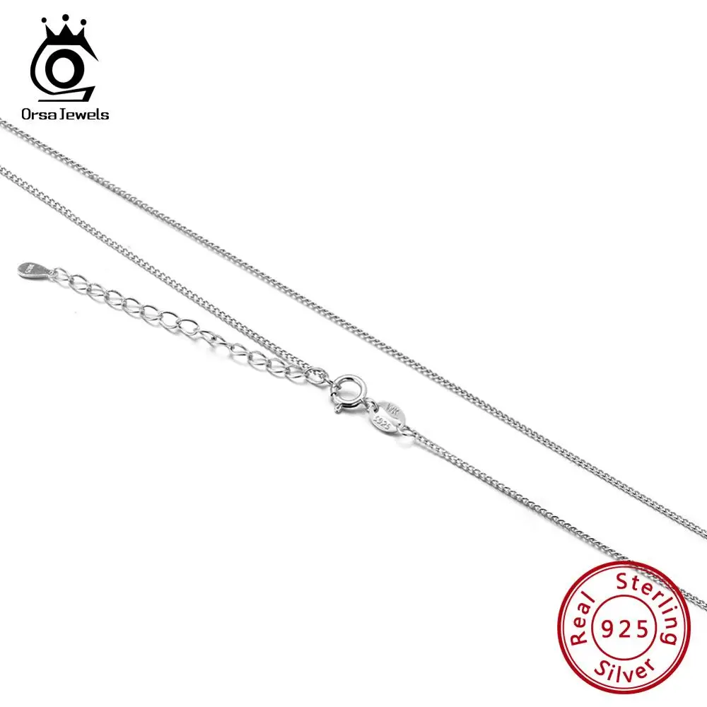 ORSA JEWELS Genuine 925 Sterling Silver Necklaces Basic Link Chain 40cm 45cm Long Adjustable Silver Chain Necklace Jewelry OSC18
ORSA JEWELS Genuine 925 Sterling Silver Necklaces Basic Link Chain 40cm 45cm Long Adjustable Silver Chain Necklace Jewelry OSC18