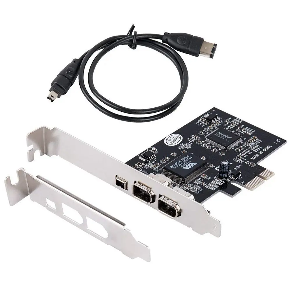 Firewire Card,PCIe Firewire 800 Adapter for Windows 10 with Low Profile Bracket and Cable,3 Ports (2x6 Pin 1x4 Pin) IEEE 1394
Firewire Card,PCIe Firewire 800 Adapter for Windows 10 with Low Profile Bracket and Cable,3 Ports (2x6 Pin 1x4 Pin) IEEE 1394