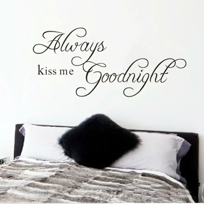 Always Kiss Me Goodnight Quotes Wall Stickers Decal Home and Living Bedroom Decoration Diy Letters Mural Art Pvc Poster
Always Kiss Me Goodnight Quotes Wall Stickers Decal Home and Living Bedroom Decoration Diy Letters Mural Art Pvc Poster