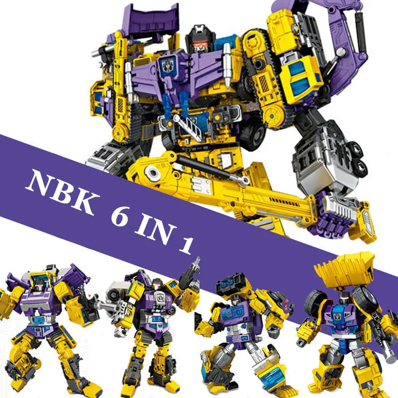 WEI JIANG 6 IN 1 NBK Devastator IN-STOCK TF Transformation robot KO GT action figure Excavator hook Crane Scraper Model Kid toy
WEI JIANG 6 IN 1 NBK Devastator IN-STOCK TF Transformation robot KO GT action figure Excavator hook Crane Scraper Model Kid toy