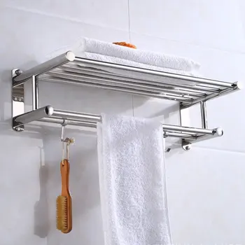 Stainless Steel Bathroom Towel Holder Wall-mounted Towel Rack Bath Towel Clothes Organizer Storage Shelf With 4 Hooks Hot Sale
Stainless Steel Bathroom Towel Holder Wall-mounted Towel Rack Bath Towel Clothes Organizer Storage Shelf With 4 Hooks Hot Sale